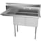 Koolmore 2 Compartment Stainless Steel NSF Commercial Kitchen Prep & Utility Sink with 2 Drainboards SB151512-15L3 - alternate 8